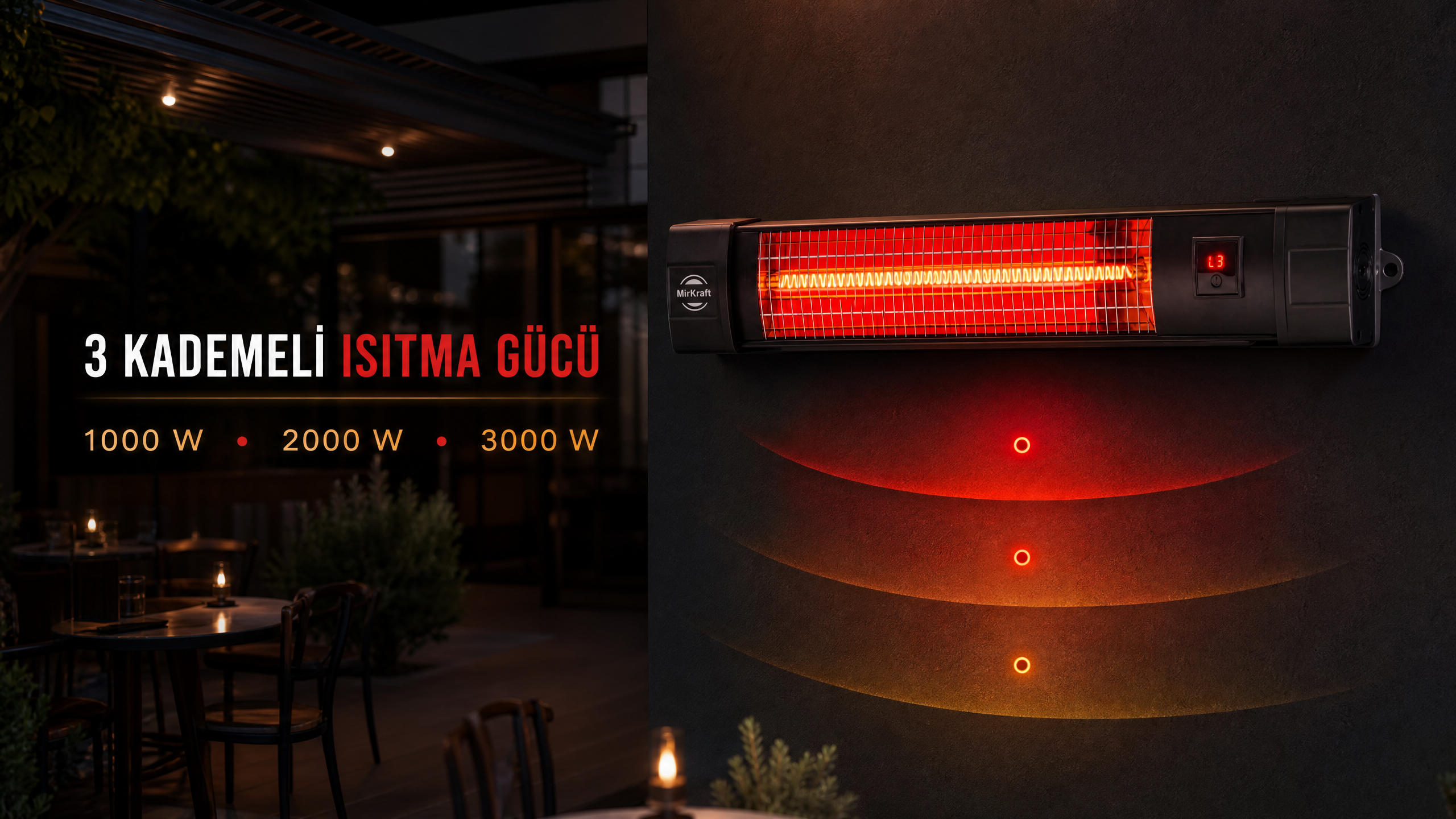 WARMISTA Halojen Karbon 3000 Watt